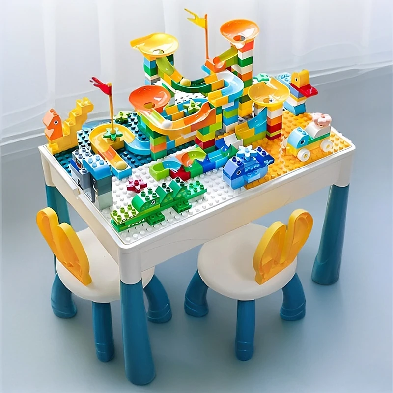 积木桌子儿童多功能玩具桌拼装大颗粒早教智力开发益智拼图3到6岁