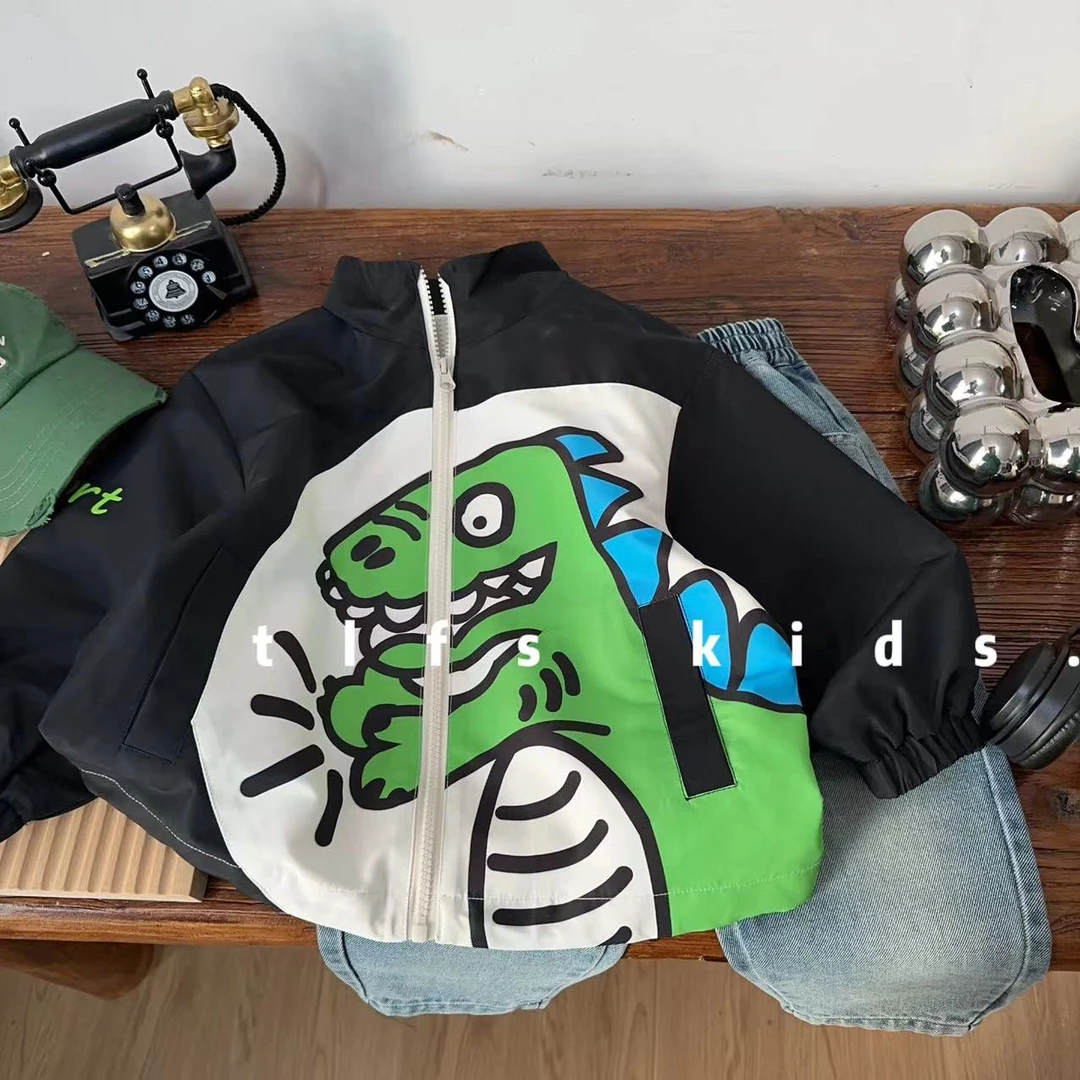 男童夹克服春秋款帅气炸街儿童春秋装男新款男宝宝秋季上衣童装男