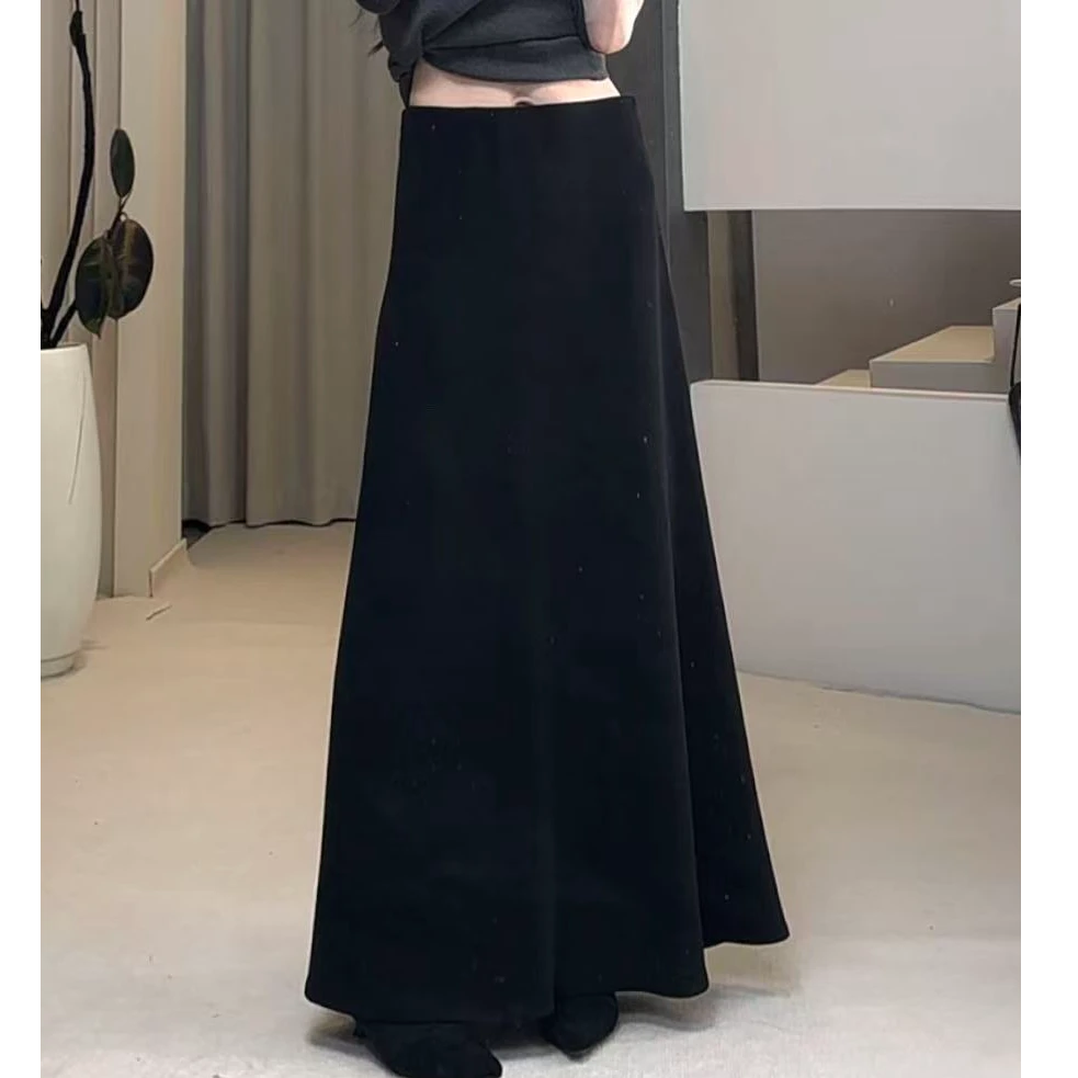 【闹闹专属】秋冬A字加长裙半身裙气质伞裙高腰垂感显瘦长裙