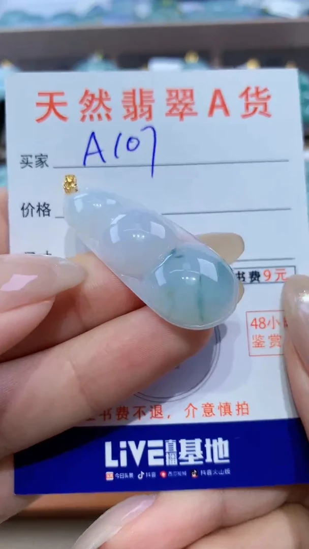 颈饰未镶嵌翡翠 天然翡翠A货挂件