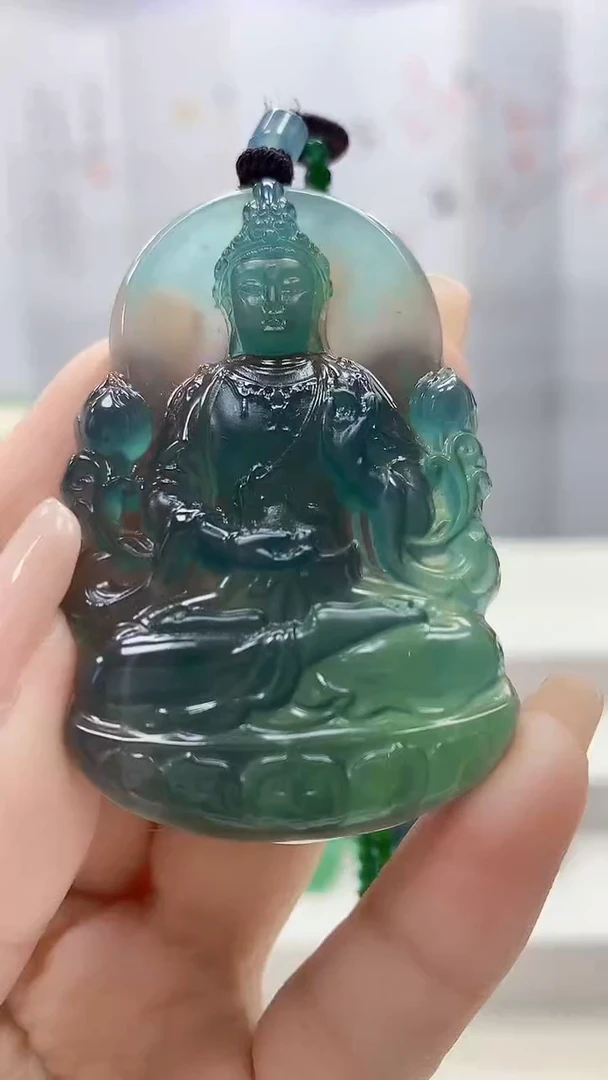 定制翡翠未镶嵌4852xx-毛货挂件2