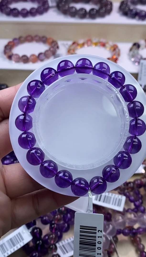 紫晶手链未镶嵌紫水晶9m+