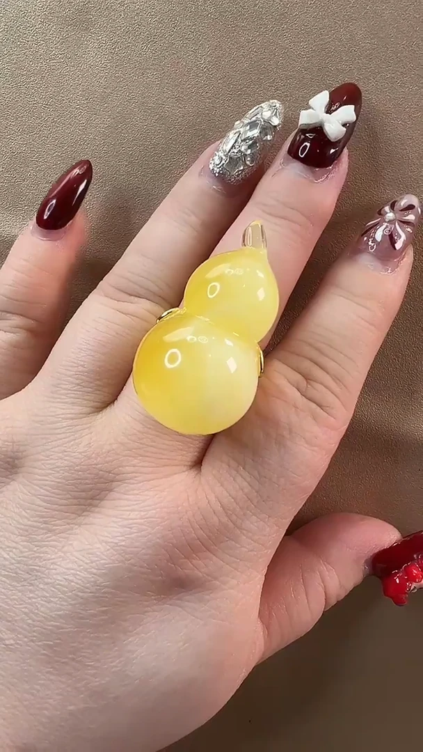 【闪购商品】琥珀戒指未镶嵌戒指