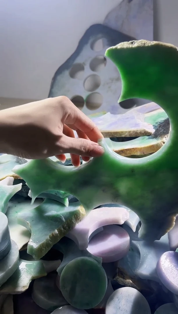 翡翠裸石缅甸翡翠A货陈46