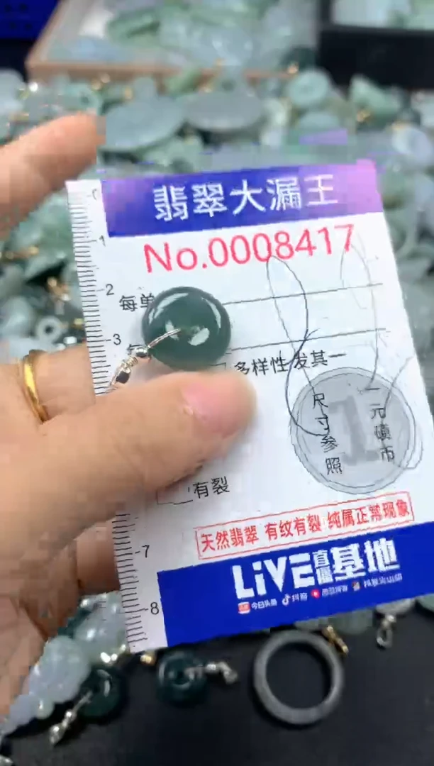 翡翠未镶嵌吊坠(不含链)8417