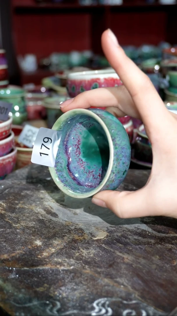 摆件精品窑变钧瓷茶器