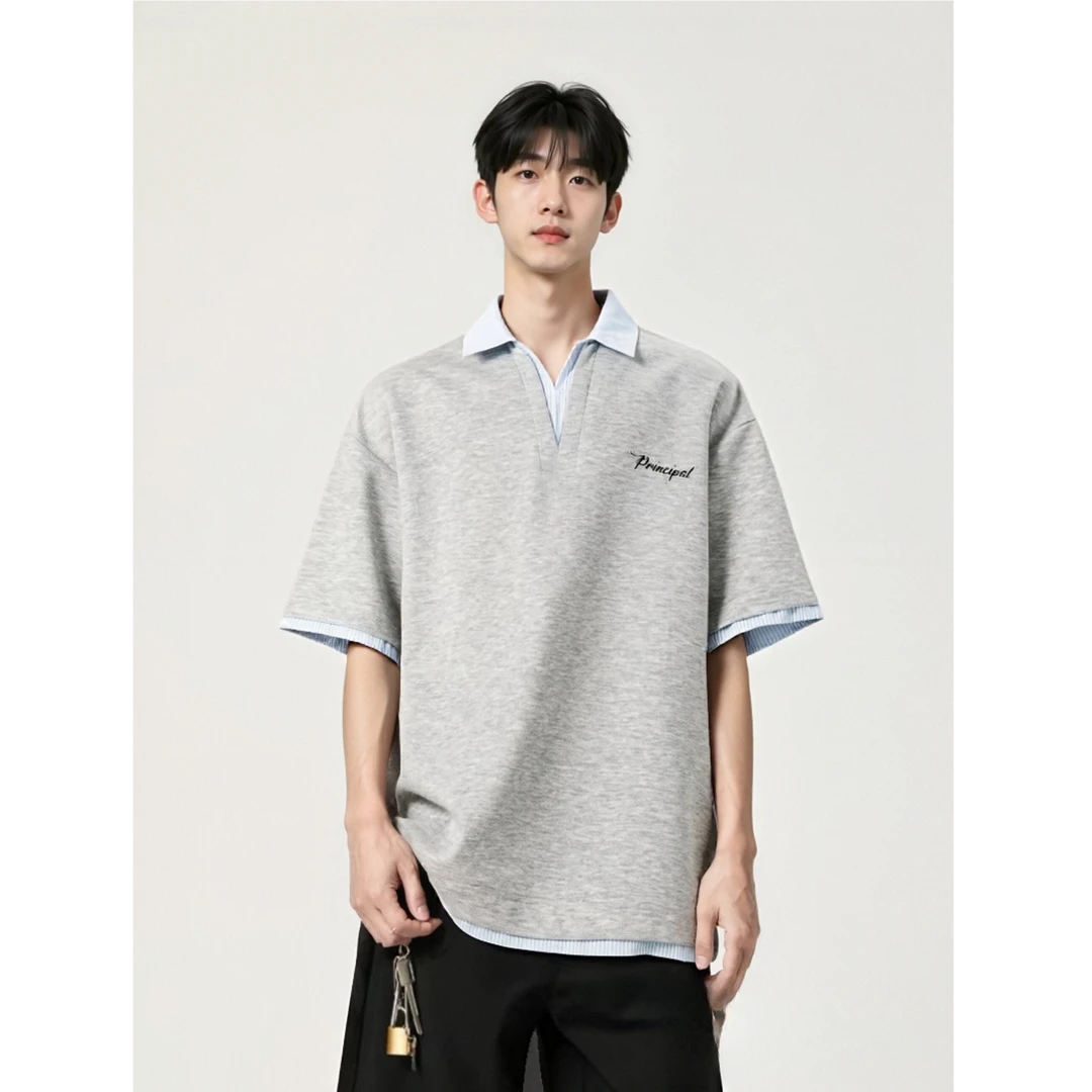 HandSeven美式潮牌衬衫2025夏季新款重磅短袖T恤男女复古宽松上衣