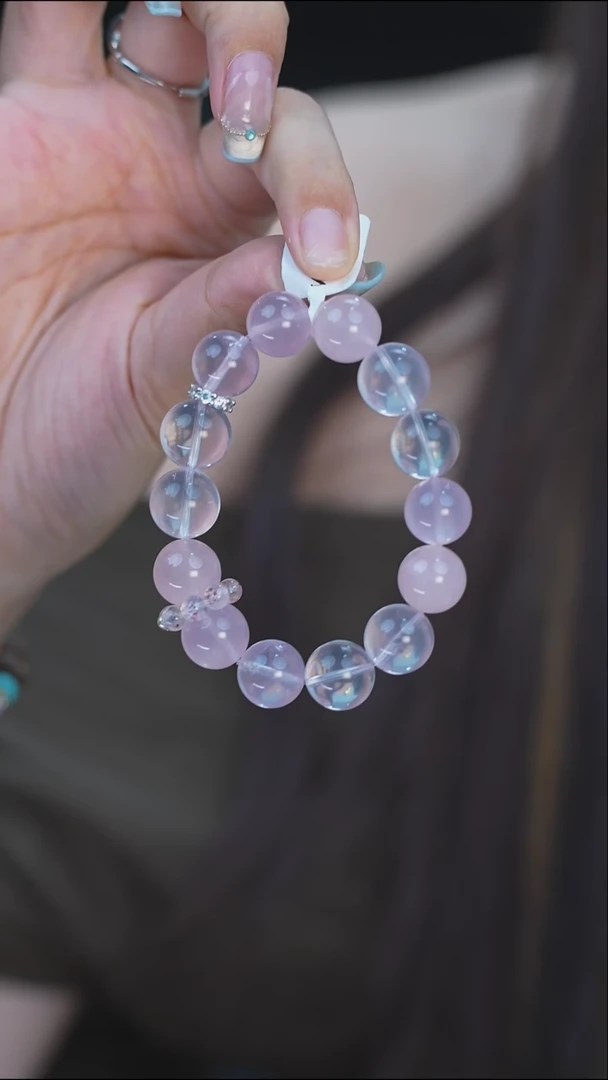 水晶手链未镶嵌西柚粉手串