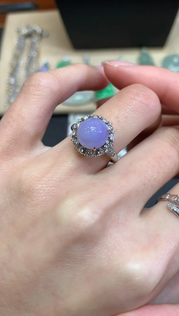 【闪购商品】翡翠戒指18K金镶嵌蛋面【无服务费】