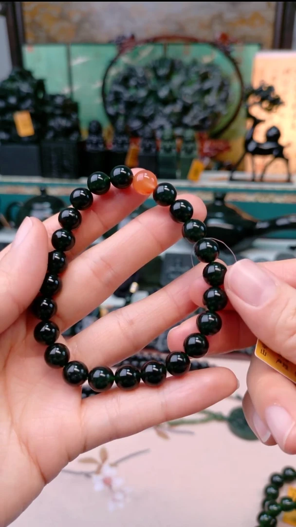 未镶嵌蛇纹石玉手串圆珠