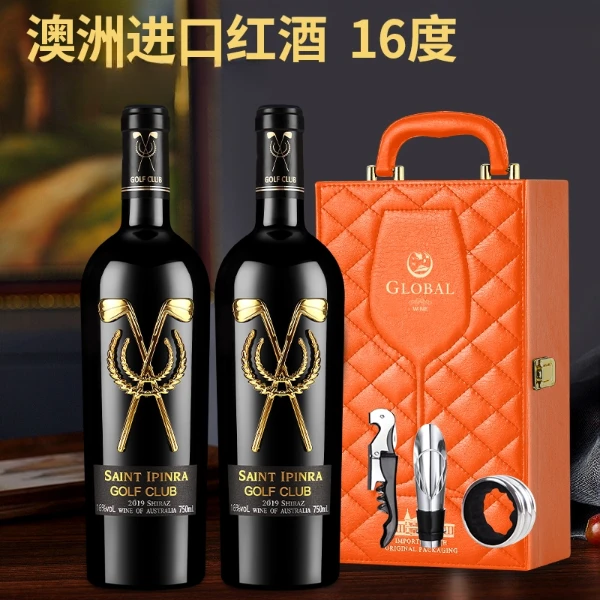 高尔夫干红葡萄酒16度750ml礼盒装送礼佳品聚会必备
