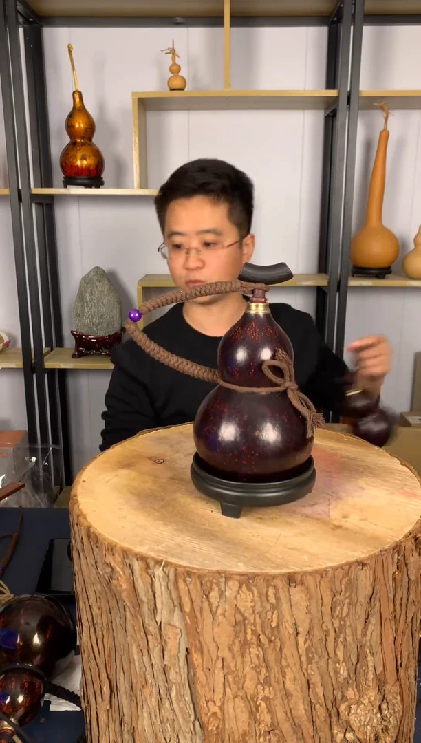 非遗大漆天然酒葫芦一物一拍