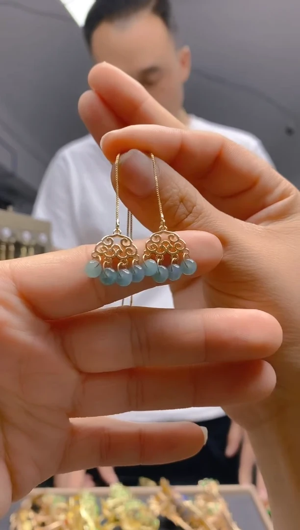 【闪购商品】翡翠耳饰合金297翡翠耳线