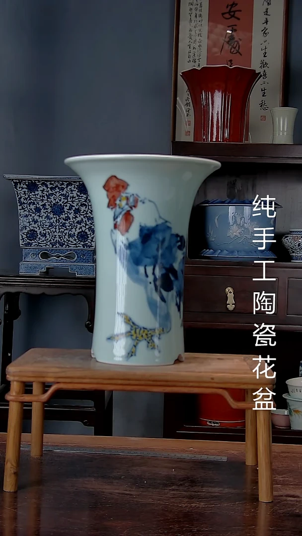 景德镇陶瓷手工花盆