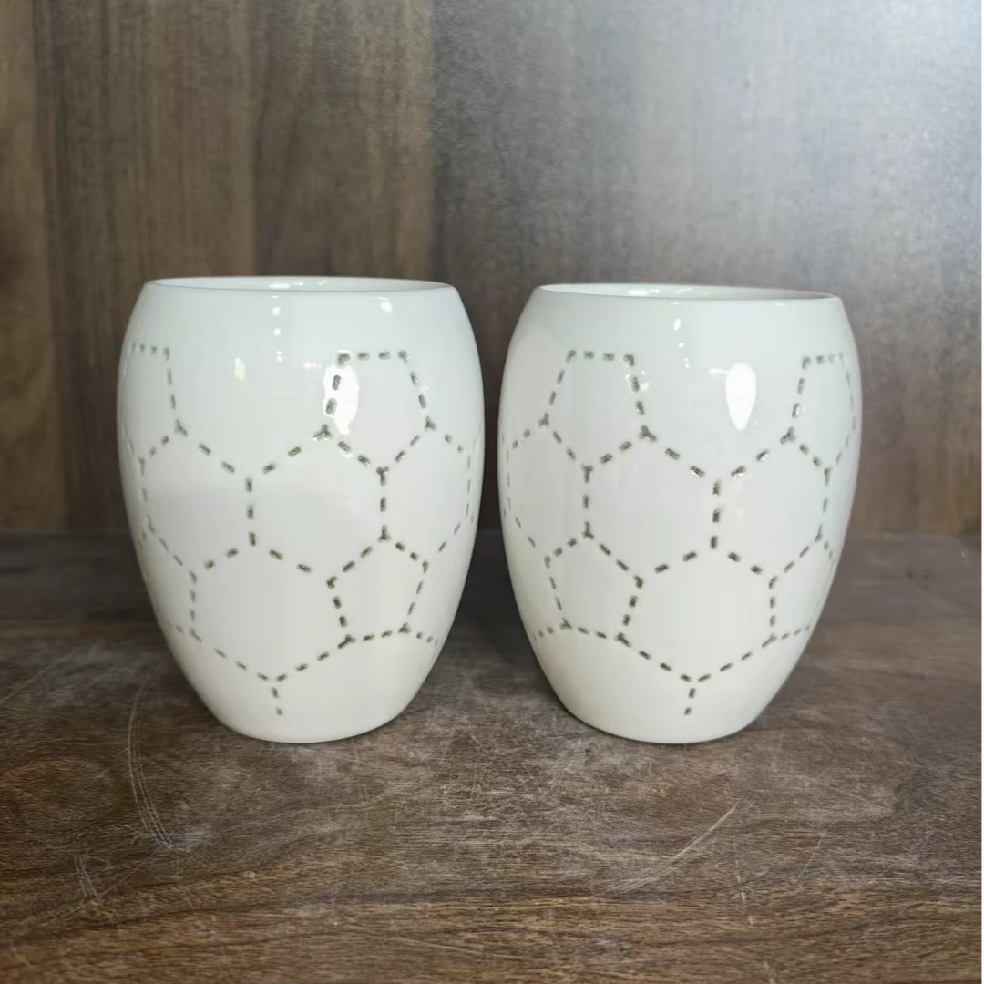 A629景德镇制陶瓷玲珑可乐杯