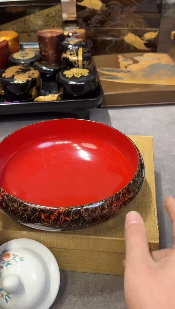 菠萝漆 果子钵 大漆漆器大漆漆器