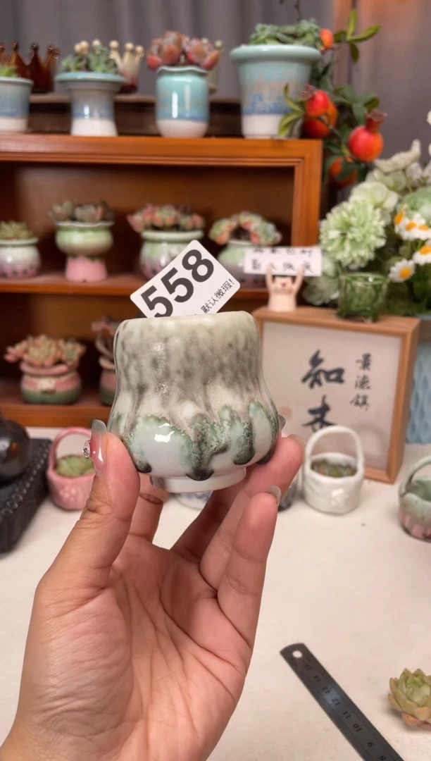 瓷片558知木小芳花盆