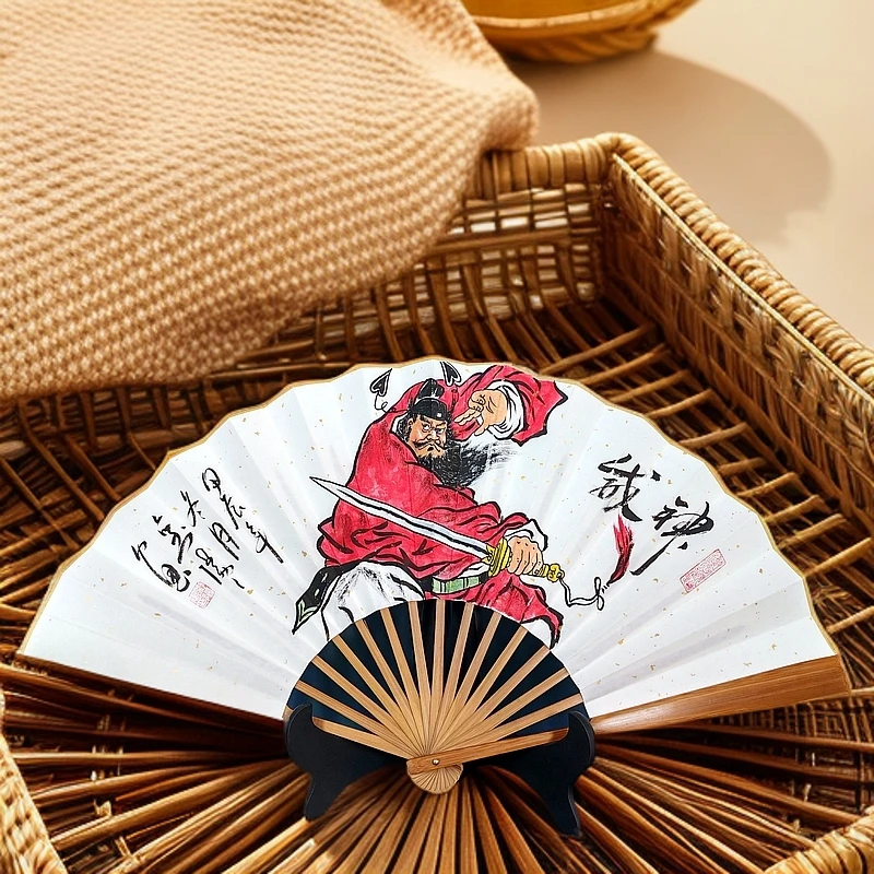 手绘书法钟馗十寸十五方手绘文玩折扇手绘钟馗折扇