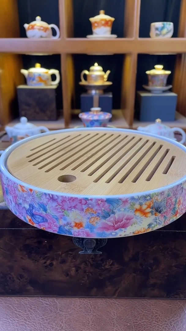 摆件陶万花茶盘11111111111