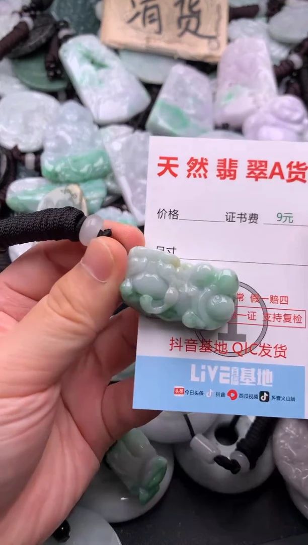 翡翠未镶嵌吊坠(不含链)1