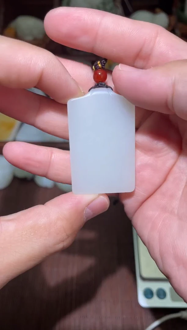 未镶嵌和田玉挂件无事牌