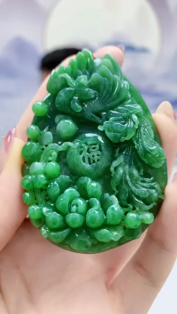定制翡翠未镶嵌4812jw-毛货挂件赠珠链66