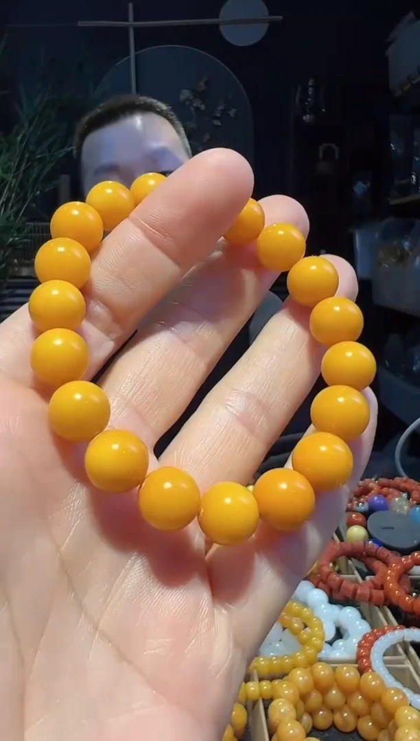 【闪购商品】蜜蜡手链未镶嵌10+单圈