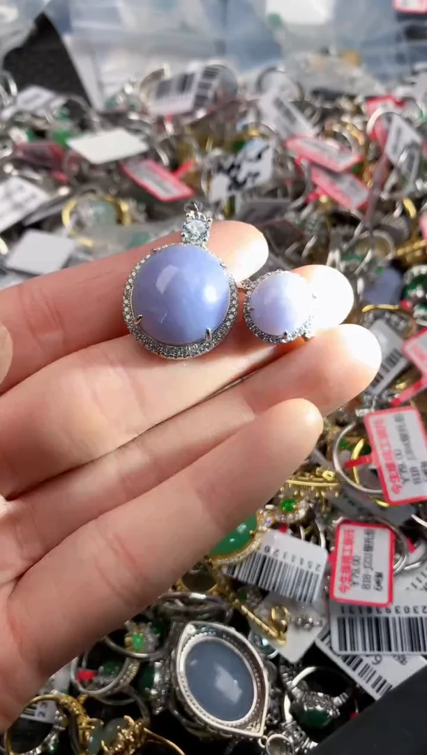 银S925镶嵌戒指翡翠3         9