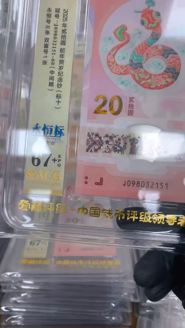 塑料2025蛇钞 真钞 评价封装 标十