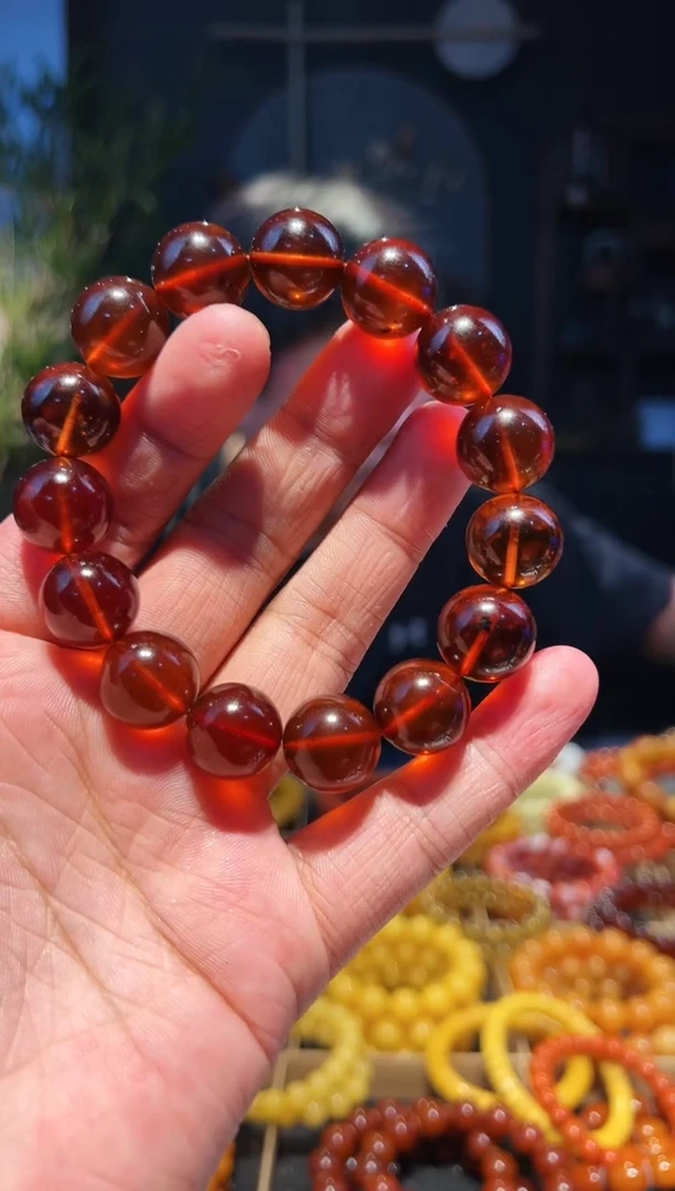 未镶嵌琥珀手串15+单圈
