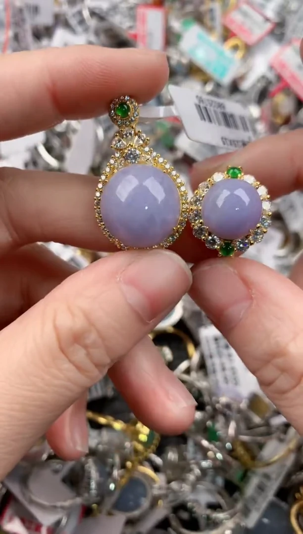 银S925镶嵌戒指翡翠14-14-14----8