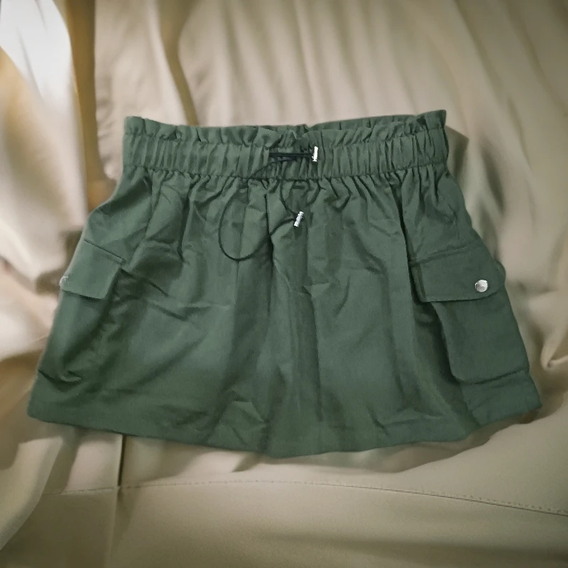 有色差军绿色外贸尾货没吊牌短裙