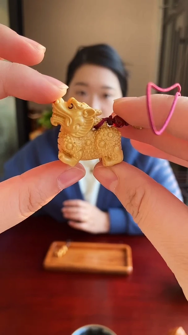 黄杨木只进不出小貔貅挂饰挂件