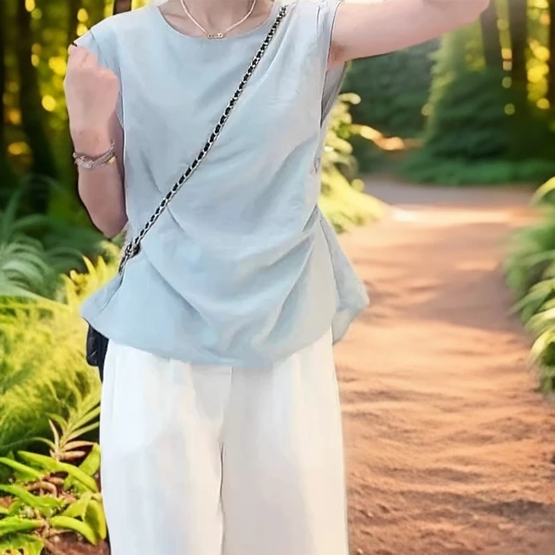 【海岛记忆】夏季新款显瘦气质韩系设计款小众时尚百搭上衣