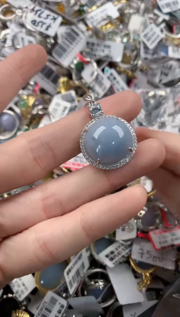 银S925镶嵌戒指翡翠888           9