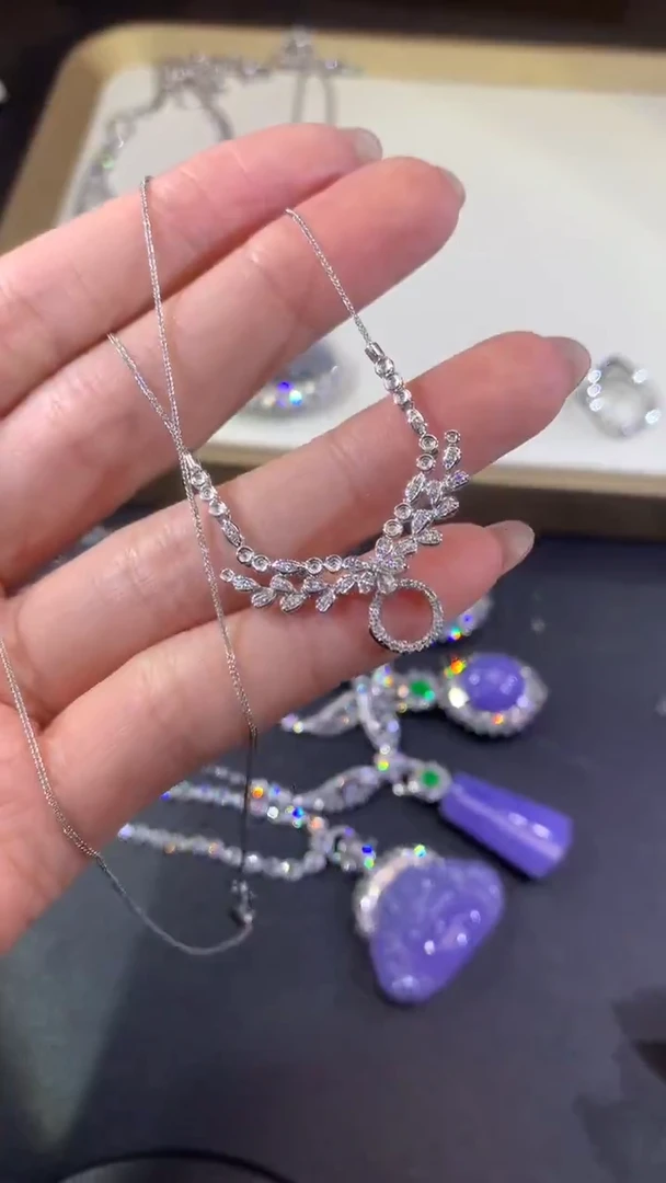 颈饰18K金镶嵌钻石300-钻石百搭链