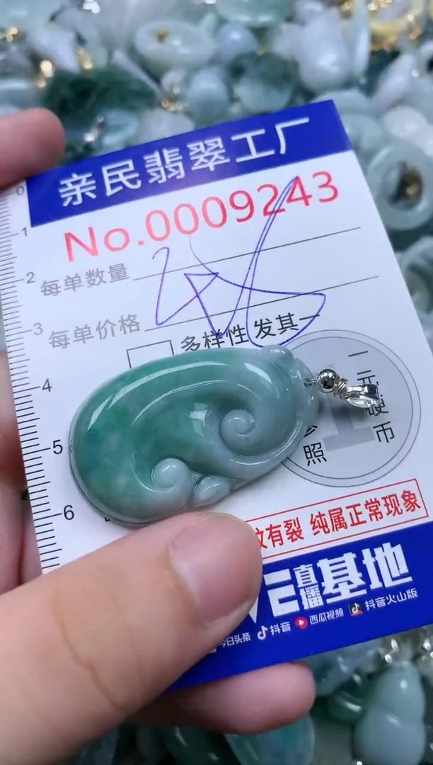 翡翠未镶嵌吊坠(不含链)9243