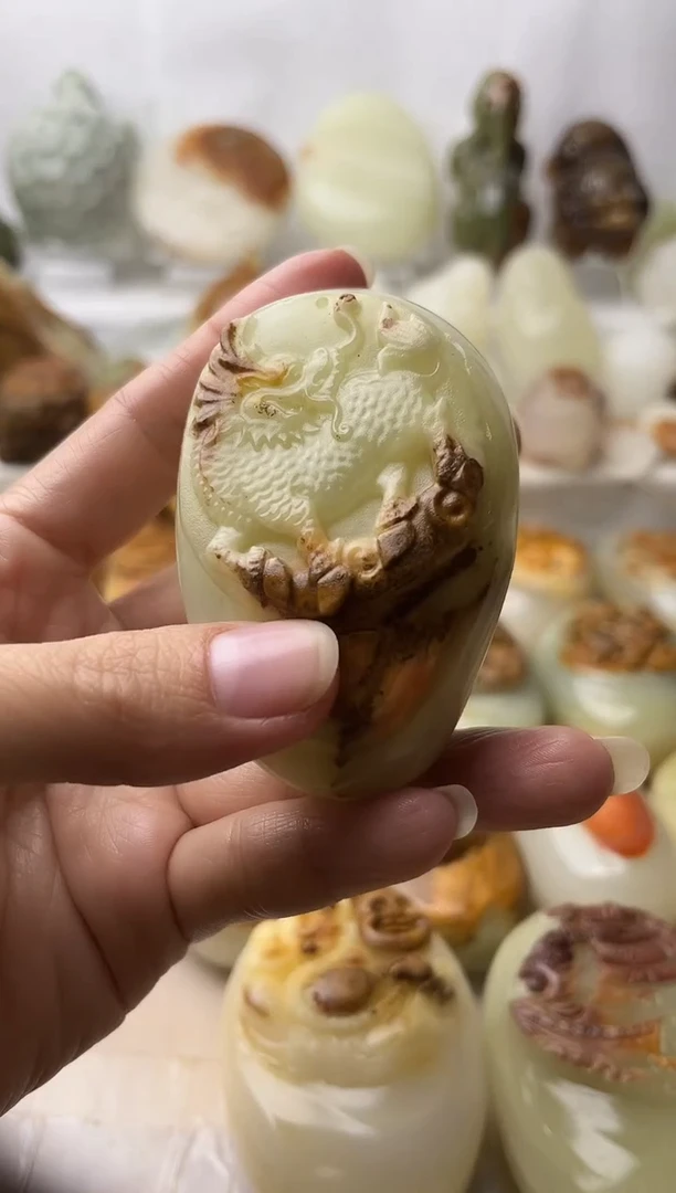 石材古青石棉纹正常不退换麒麟微瑕