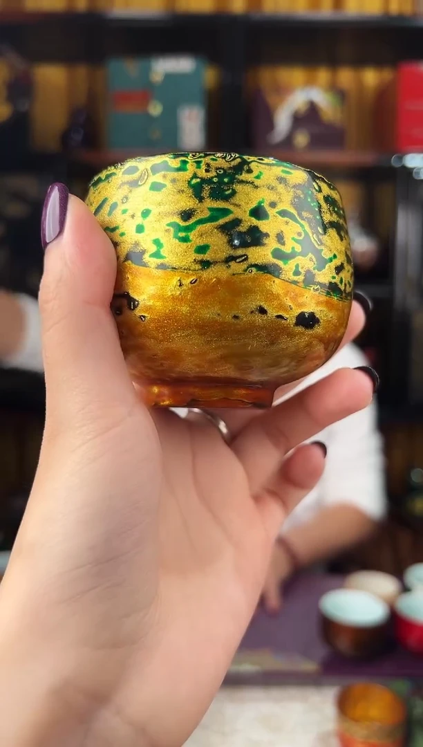 极光绿金主人杯-太古大漆