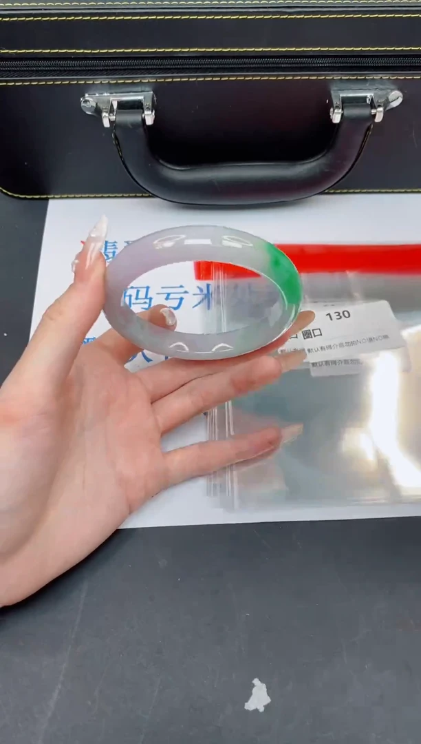 未镶嵌手镯翡翠有瑕疵NO退换-130