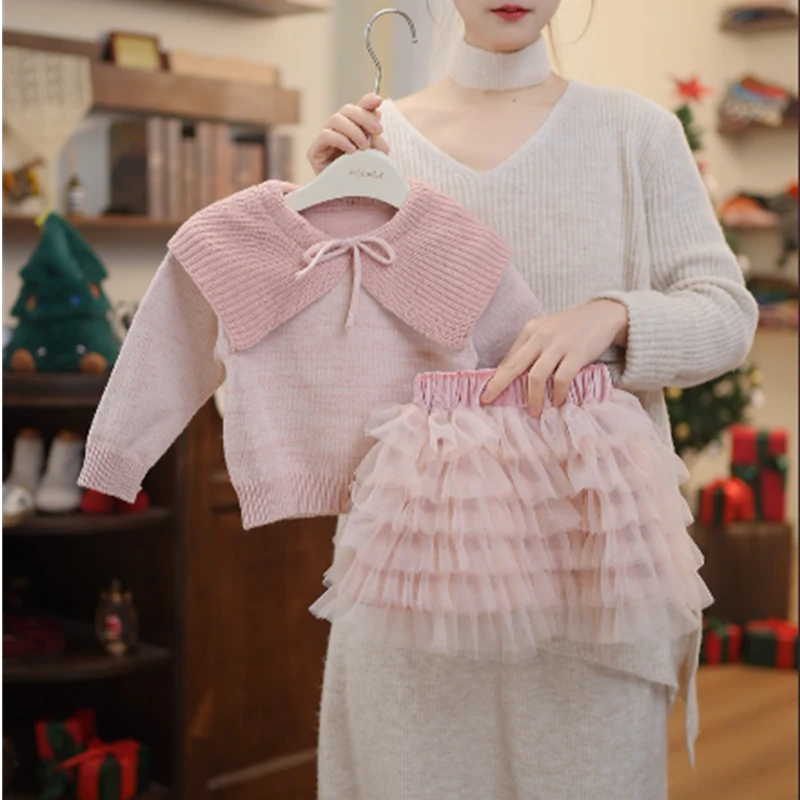 女童秋冬套装2025秋新款韩版童装女宝宝加厚两件套P658