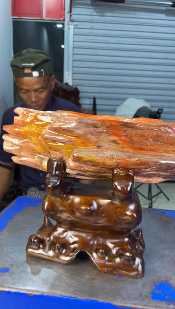 未镶嵌摆件硅化玉14