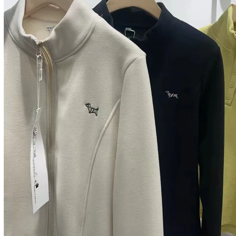 立领刺绣双拉链加绒显瘦上衣（88235）