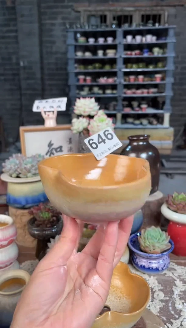 瓷片646知木小芳花盆