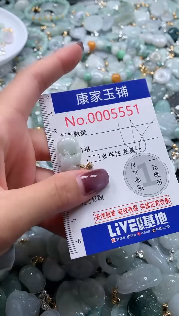 翡翠未镶嵌吊坠(不含链)5551