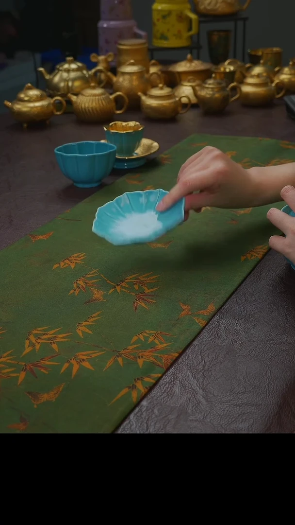 茶杯紫砂【宜景窑松石蓝系列】杯垫