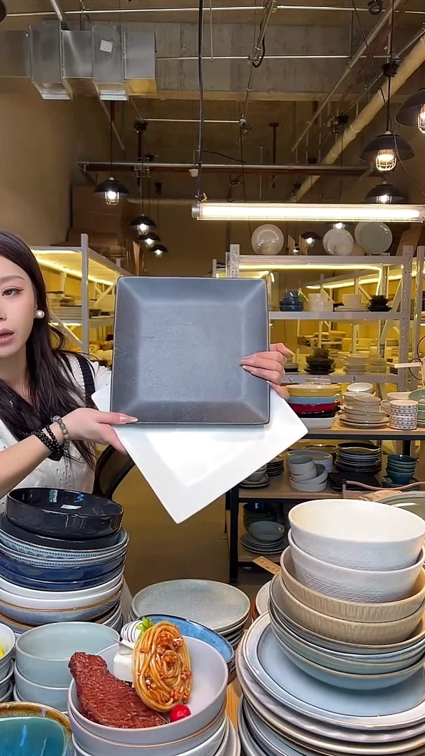 瓷224 外贸尾货高温釉下彩陶瓷餐具默认微瑕