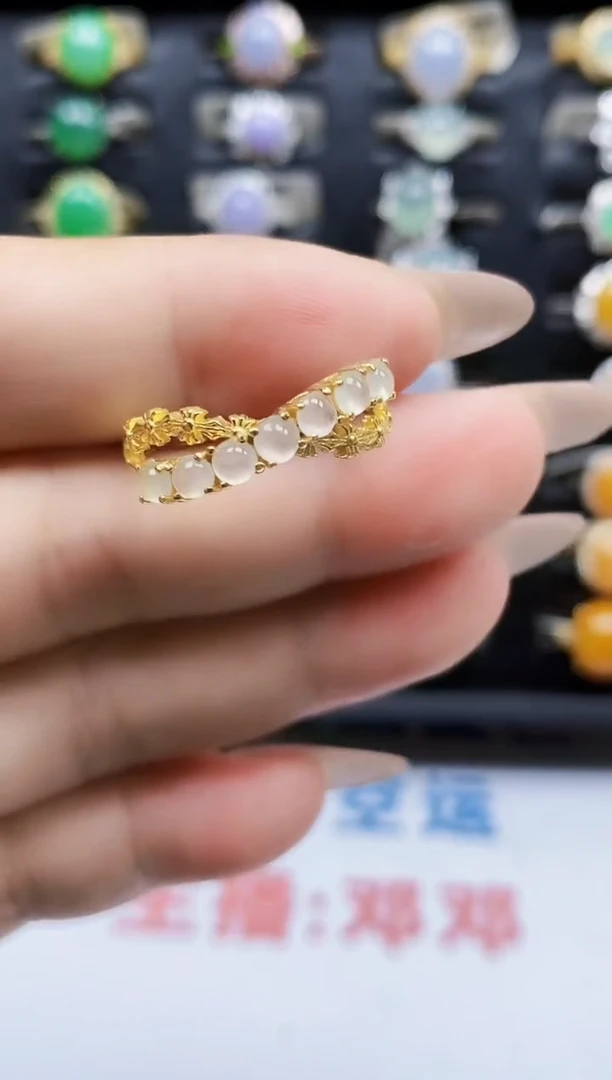银S925镶嵌戒指翡翠1013