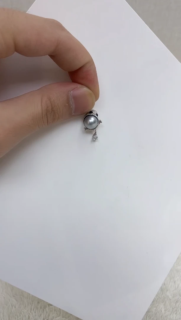 海水珍珠银S925镶嵌颈饰