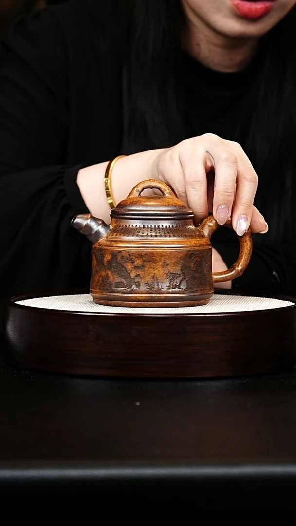 茶壶紫砂竹鼎壶